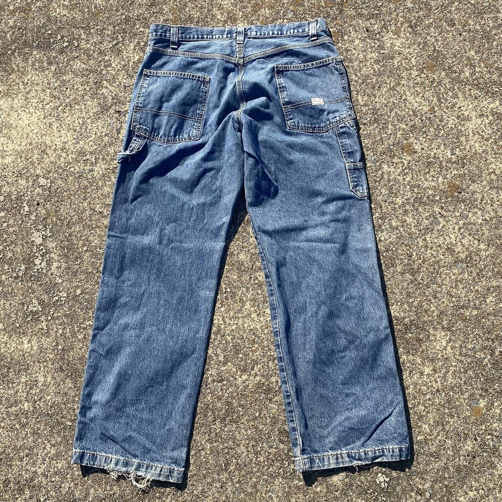 VTG Levi Strauss Signature Carpenter Jean 36x32 Wide Leg 90s Y2K Baggy VGC - Picture 11 of 14